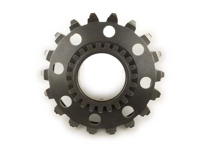 Pinion kopling -DRT- Vespa Cosa2, PX (dari tahun 1995) - untuk roda utama Polini 64 gigi (bergigi lurus) - 23 gigi
