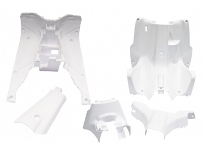 Juego de paneles interiores -EDGE- 5 piezas -Yamaha Aerox (YQ50/L, 2 tiempos) , MBK Nitro (YQ50/L, 2 tiempos) - Blanco