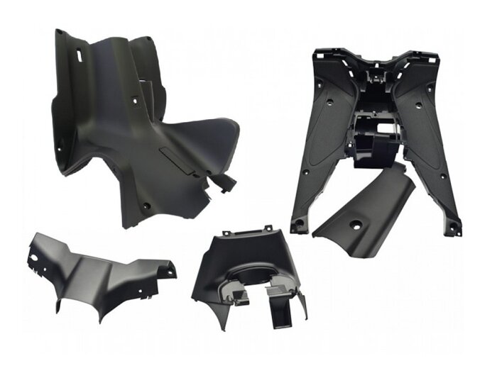 Interieurpanelen set -EDGE- 5-delig -Yamaha Aerox (YQ50/L, 2-takt) , MBK Nitro (YQ50/L, 2-takt) - mat zwart