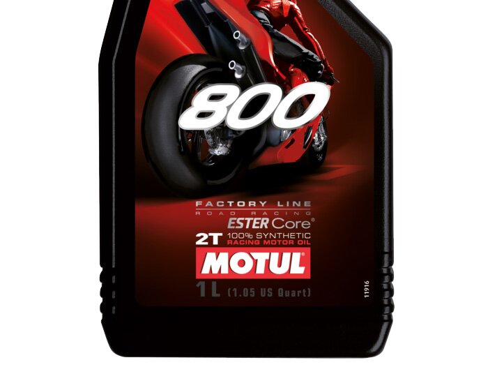Aceite -MOTUL 800 Road Racing- 2 tiempos totalmente sintético (doble éster) - 1000ml