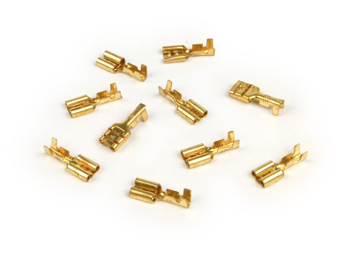 Kabel lug - wadah datar 6.3mm Ø = 1.0-1.5mm²- DIN 46340 - 10 pcs.