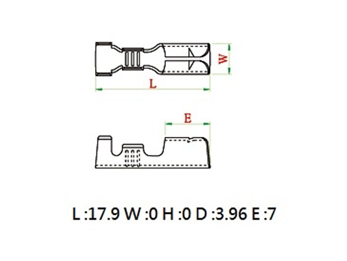 Cable lug -round plug sleeve 4mm Ø=0.5-1.0mm²- 10pcs.