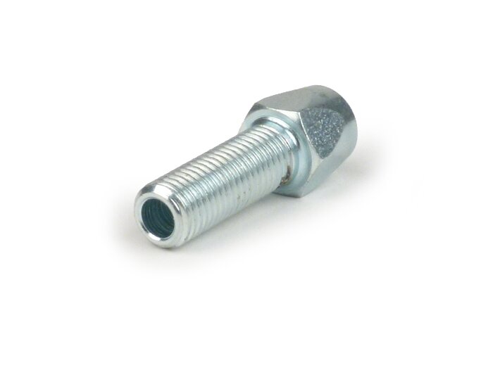 Justeringsskruv -PIAGGIO- M6 x 17mm (Øinner=6,9mm, gänglutning 0,75, används för förgasarsump / gasvajer Vespa VNA, VNB, VBB, Sprint150, Rally180, Rally200, PX80, PX125, PX150, PX200, Cosa)