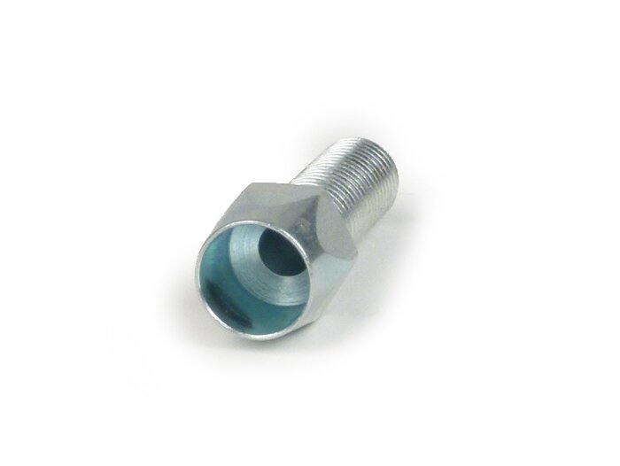 Justeringsskruv -PIAGGIO- M6 x 17mm (Øinner=6,9mm, gänglutning 0,75, används för förgasarsump / gasvajer Vespa VNA, VNB, VBB, Sprint150, Rally180, Rally200, PX80, PX125, PX150, PX200, Cosa)