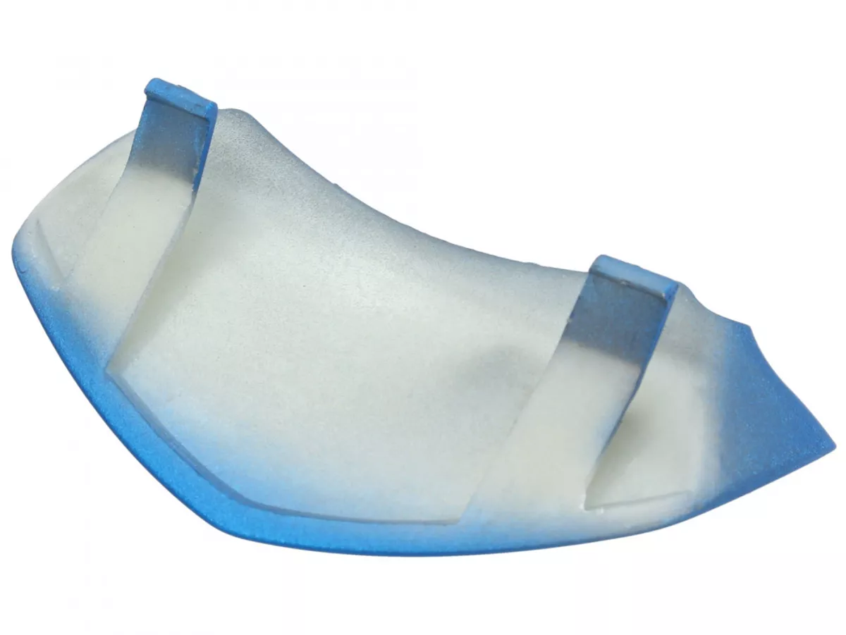 Ailette inférieur grille descente de klaxon, bleu -PIAGGIO- Vespa Primavera 125 (ZAPMA1100, ZAPMA1101, ZAPMD1100), Vespa Primavera 150 (ZAPMA1200, ZAPMA1201, ZAPMD120), Vespa Primavera 50 (ZAPCA0100, ZAPCA0200, ZAPCA0102, ZAPCA0202, ZAPCD020, ZAPCD010), V