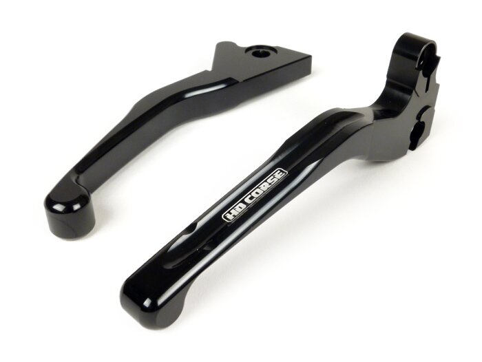 Set leva freno -HD CORSE Alluminio CNC- Vespa LX, LXV, S, Primavera 50-150, Sprint 50-150 - nero