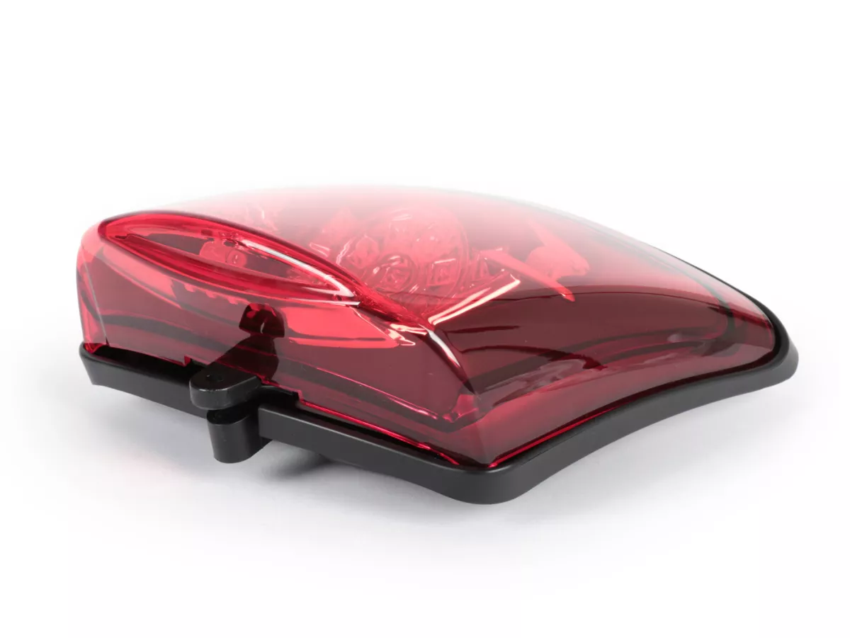 Tail light incl. frame -4 CORSA LED- Vespa GTS (2019-2022) GTS125 iGet, GTS300 HPE, GTS SUPER 125/300 HPE, GTS SUPERSPORT 125/300, GTS SUPERTECH 125/300 HPE - Glass red/ Frame matt black