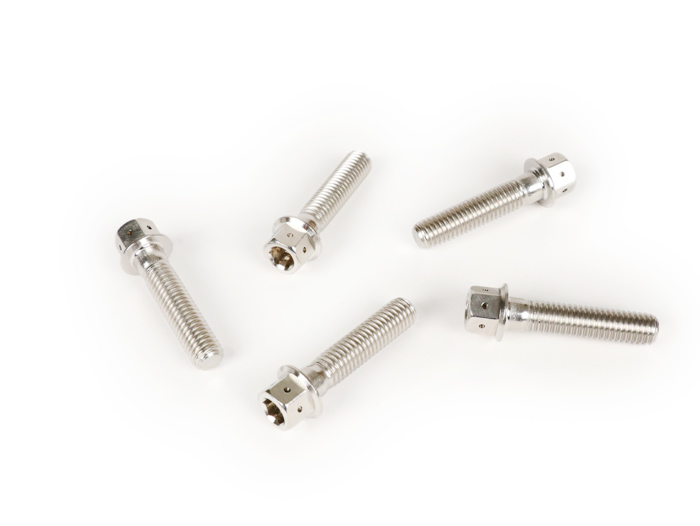 Jeu vis fixation roue -HD CORSE, M8x35mm- Vespa GT, GLT, GTS 125-300, S, LX, LXV, Sprint, Primavera - chromé