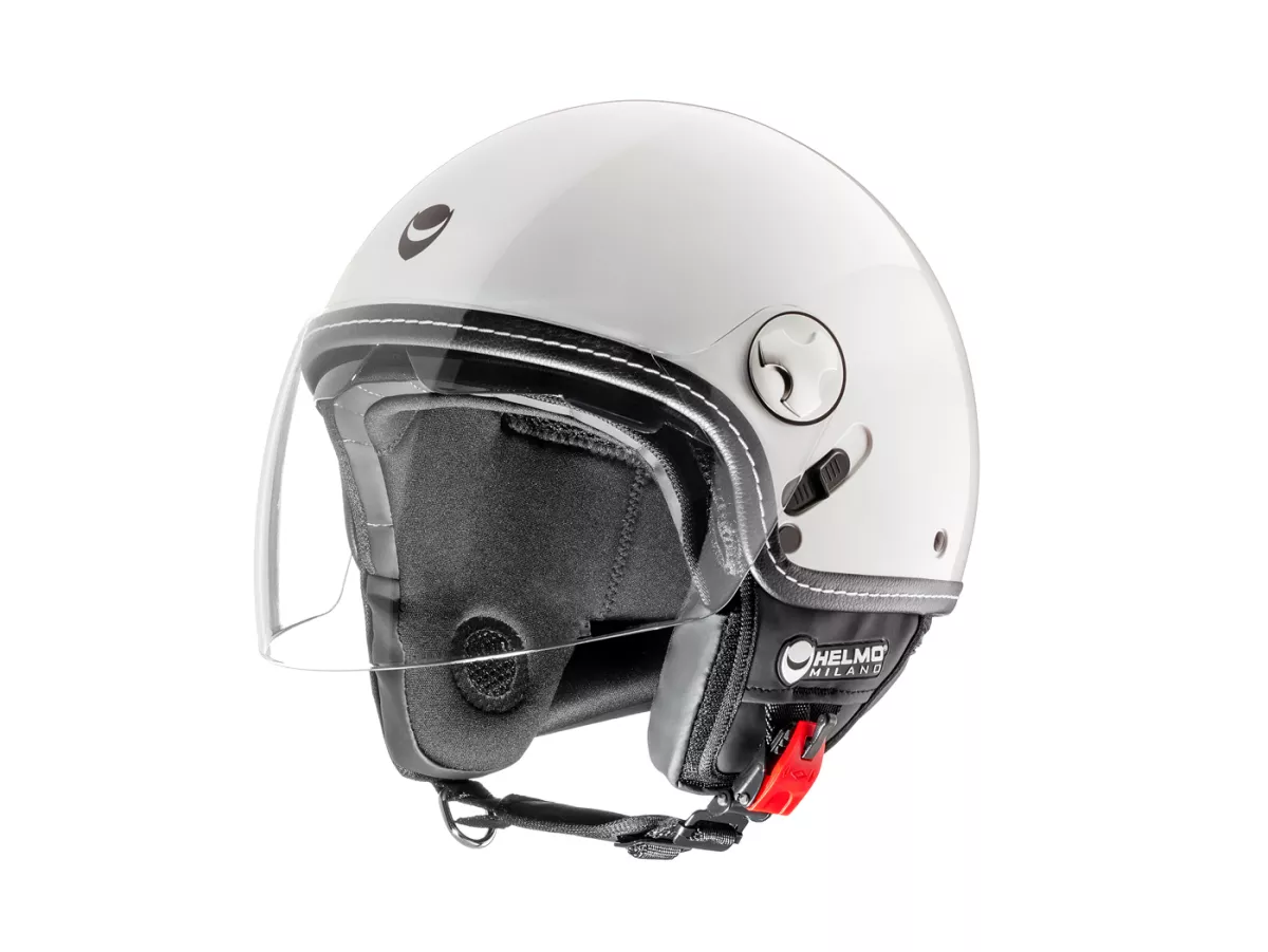 Casco -HELMO MILANO- Demi Jet, Eos, blanco perla - XS (53-54cm)
