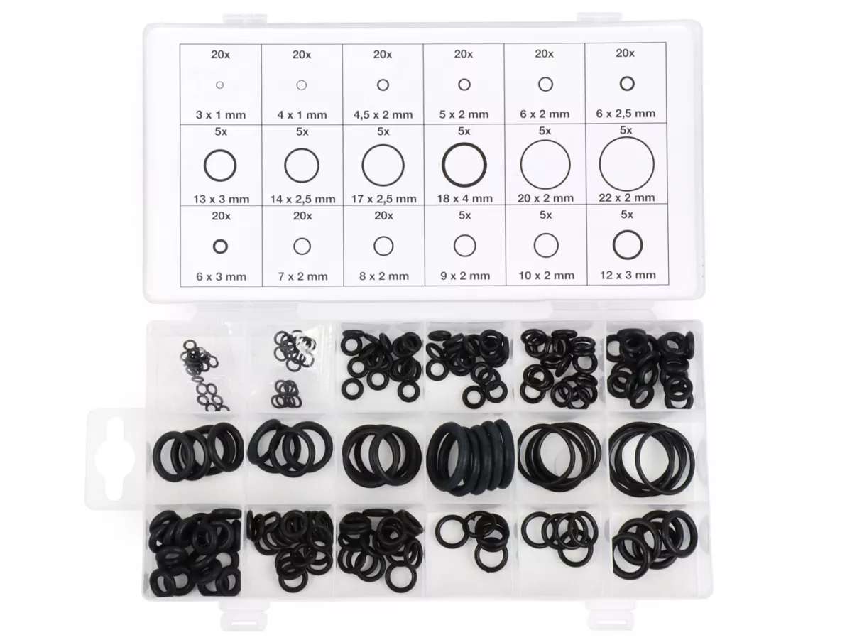 Surtido de juntas tóricas -HS- Ø=3-22 mm, 225 uds.