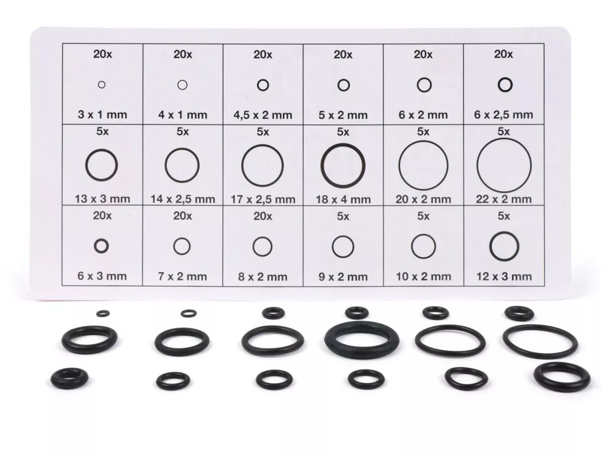Surtido de juntas tóricas -HS- Ø=3-22 mm, 225 uds.