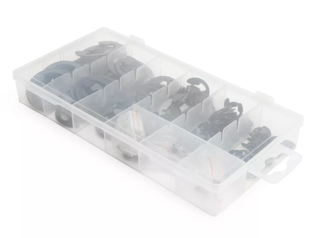 Assortimento di anelli di sicurezza -HS- albero DIN6799, Ø=1,5-22 mm, 300 pz.