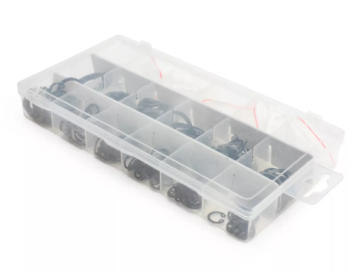 Assortimento di anelli Seeger -HS- foro DIN472, Ø=3-32 mm, 300 pz.