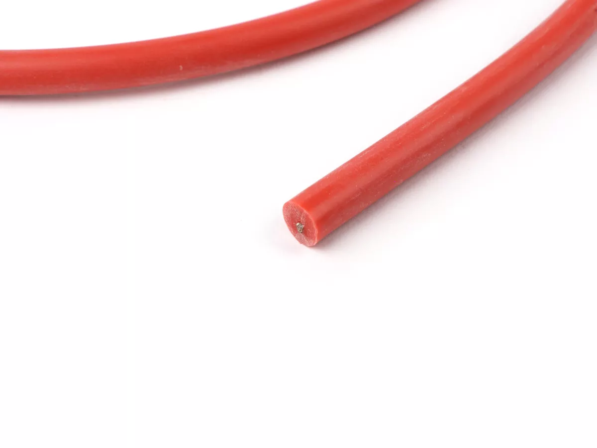Cavo di accensione -HS- in silicone, 1 metro, Ø 7 mm, rosso