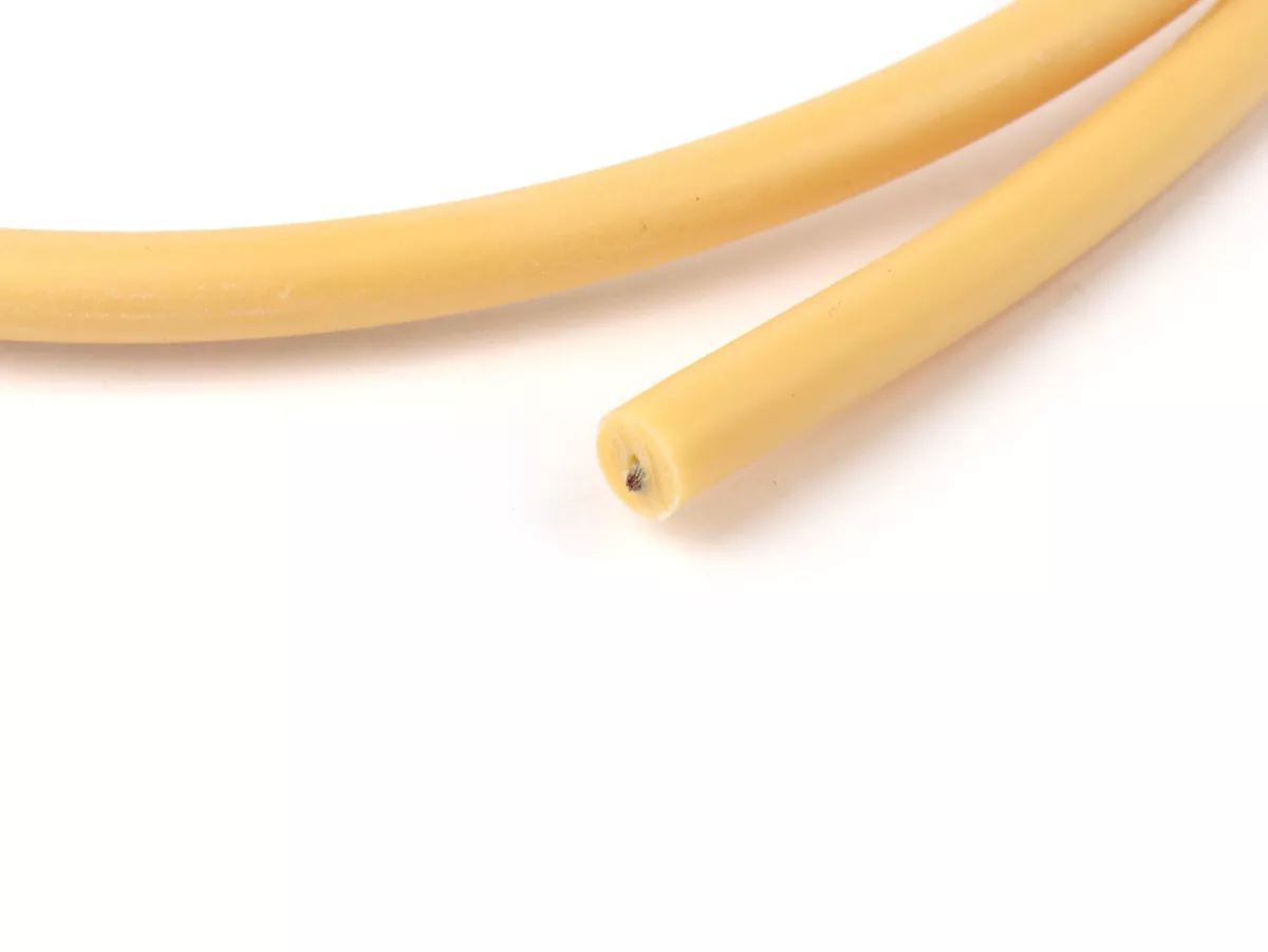 Tändkabel -HS- silikon, 1 meter, Ø 7 mm, gul