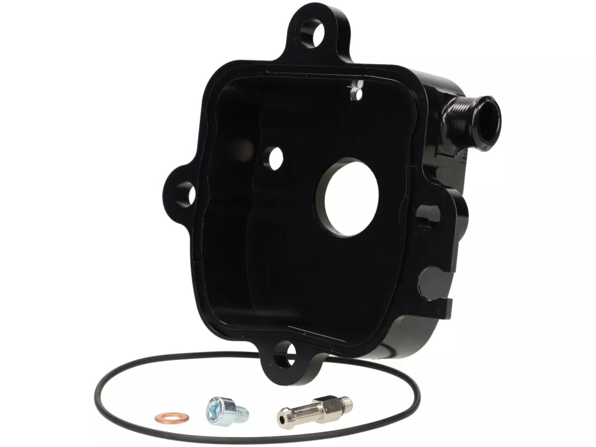 Outer cylinder head V1.0 -HEIKOTUNING- Piaggio 125-180 cc 2-stroke LC - black anodised