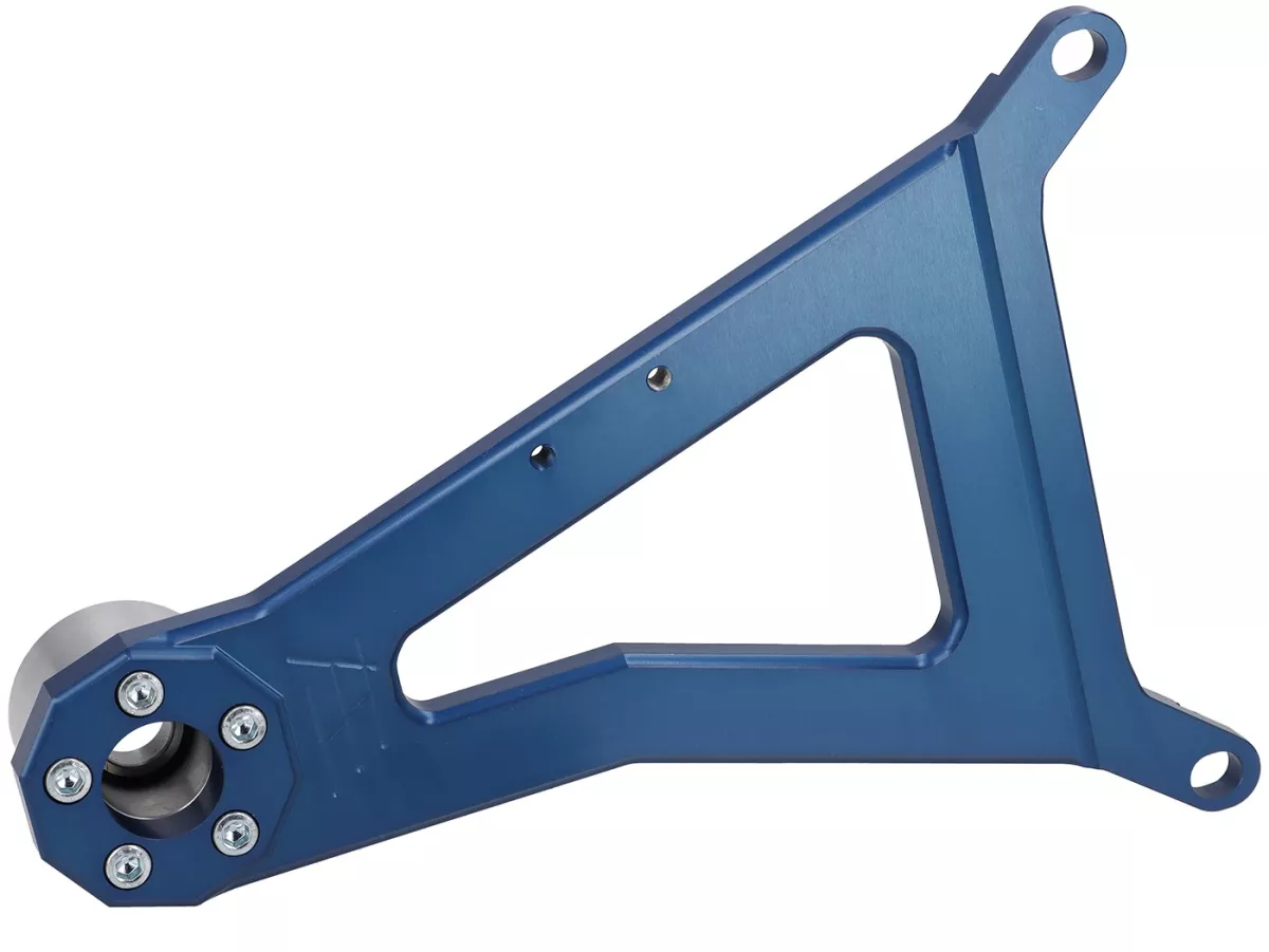 Forcellone -HEIKOTUNING- Brace V1.1 Race - blu - Piaggio 125-180 ccm 2 tempi - Gilera Runner FX/FXR 125-180, Italjet Dragster 125-180, Piaggio SKR125, SKR150, TPH125, Skipper125, Skipper150, Hexagon LX/LXT 125-180 AC/LC
