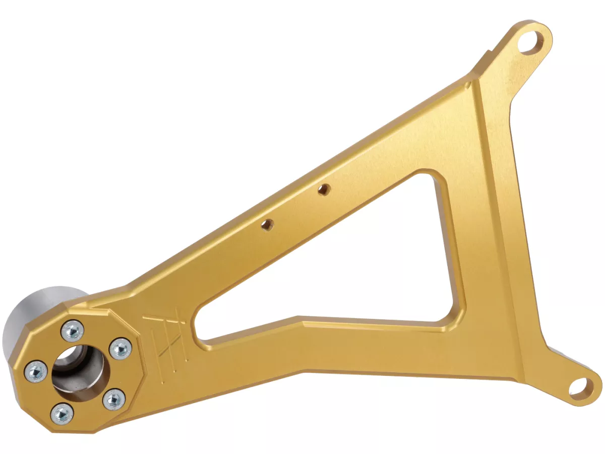 Forcellone -HEIKOTUNING- Brace V1.1 Race - oro - Piaggio 125-180 ccm 2 tempi - Gilera Runner FX/FXR 125-180, Italjet Dragster 125-180, Piaggio SKR125, SKR150, TPH125, Skipper125, Skipper150, Hexagon LX/LXT 125-180 AC/LC