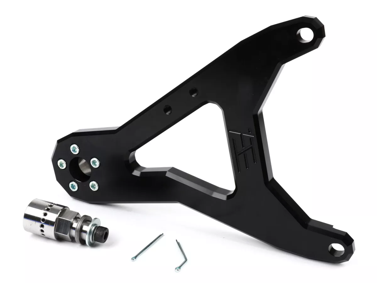 Swing arm brace -HEIKOTUNING- Brace V1.1 Race - black - Piaggio 125-180 cc 2-stroke AC/LC