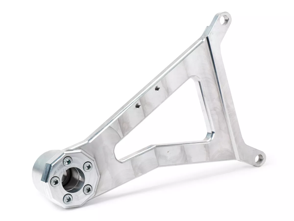 Swingarm -HEIKOTUNING- Brace V1.1 Race - zilver - Piaggio 125-180 ccm 2-takt - Gilera Runner FX/FXR 125-180, Italjet Dragster 125-180, Piaggio SKR125, SKR150, TPH125, Skipper125, Skipper150, Hexagon LX/LXT 125-180 AC/LC