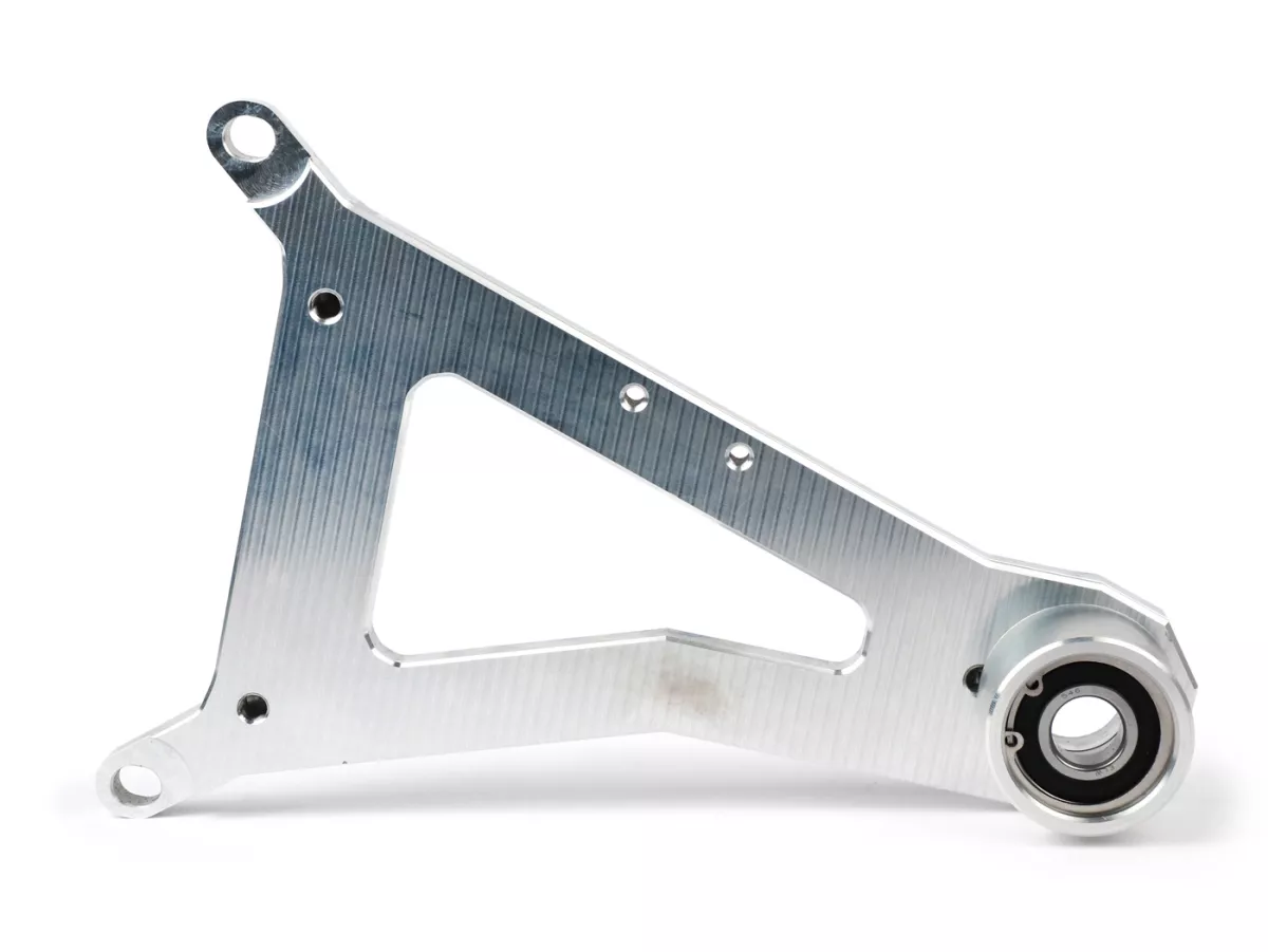Swingarm -HEIKOTUNING- Brace V1.1 Race - zilver - Piaggio 125-180 ccm 2-takt - Gilera Runner FX/FXR 125-180, Italjet Dragster 125-180, Piaggio SKR125, SKR150, TPH125, Skipper125, Skipper150, Hexagon LX/LXT 125-180 AC/LC