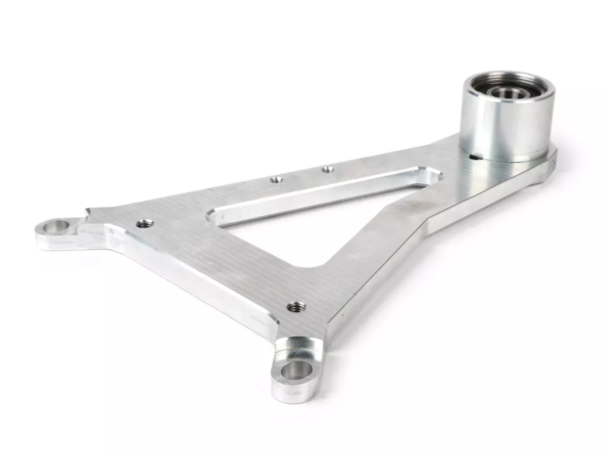 Swingarm -HEIKOTUNING- Brace V1.1 Race - zilver - Piaggio 125-180 ccm 2-takt - Gilera Runner FX/FXR 125-180, Italjet Dragster 125-180, Piaggio SKR125, SKR150, TPH125, Skipper125, Skipper150, Hexagon LX/LXT 125-180 AC/LC