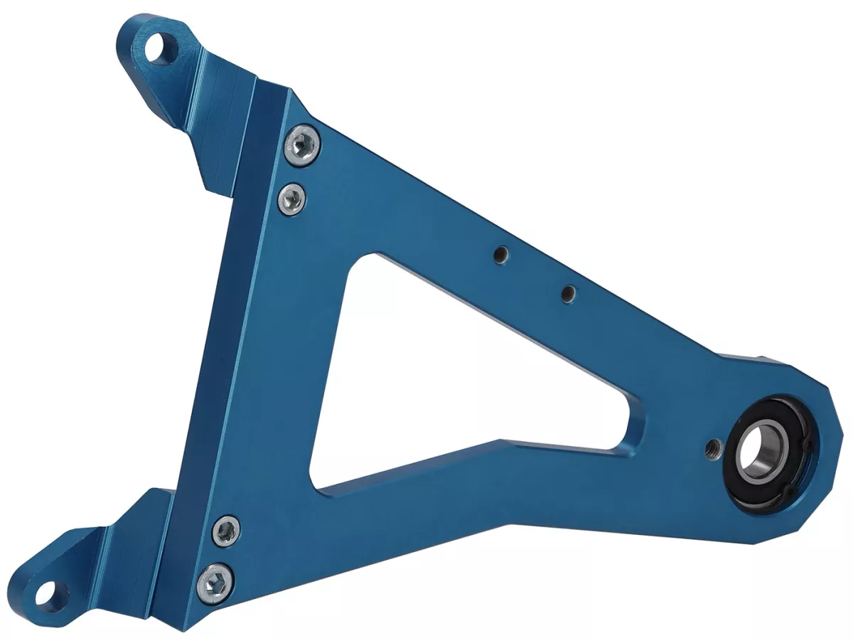 Forcellone -HEIKOTUNING- Brace V2 - blu - Piaggio 125-180 ccm 2 tempi - Gilera Runner FX/FXR 125-180, Italjet Dragster 125-180, Piaggio SKR125, SKR150, TPH125, Skipper125, Skipper150, Hexagon LX/LXT 125-180 AC/LC