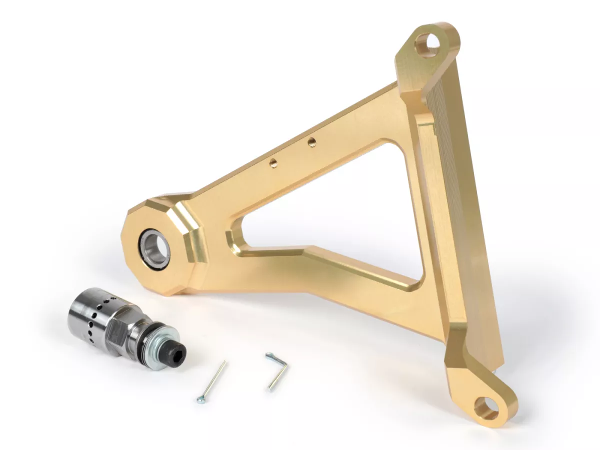 Basculante -HEIKOTUNING- Brace V2 - oro - Piaggio 125-180 ccm 2 tiempos - Gilera Runner FX/FXR 125-180, Italjet Dragster 125-180, Piaggio SKR125, SKR150, TPH125, Skipper125, Skipper150, Hexagon LX/LXT 125-180 AC/LC