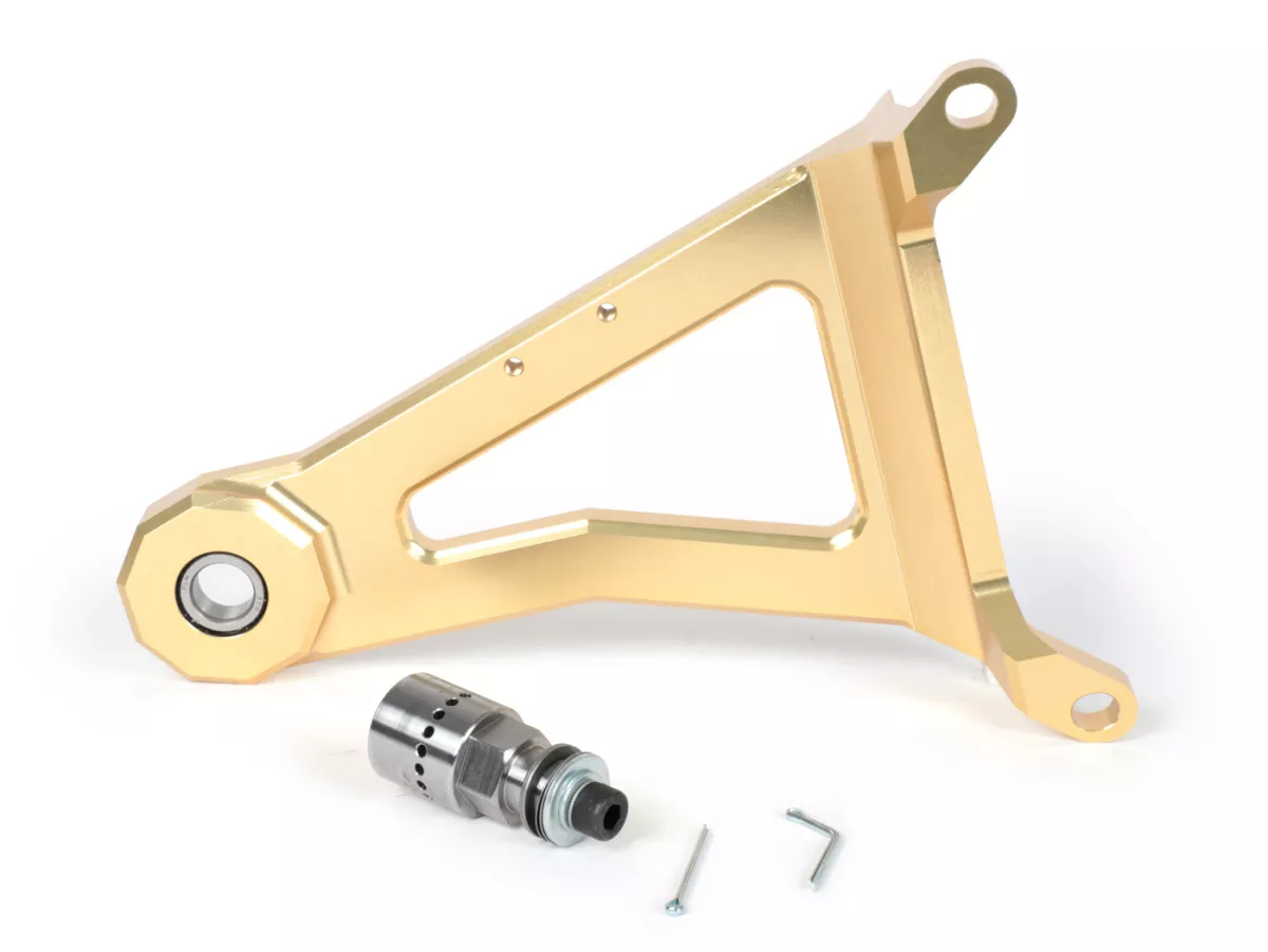 Basculante -HEIKOTUNING- Brace V2 - oro - Piaggio 125-180 ccm 2 tiempos - Gilera Runner FX/FXR 125-180, Italjet Dragster 125-180, Piaggio SKR125, SKR150, TPH125, Skipper125, Skipper150, Hexagon LX/LXT 125-180 AC/LC