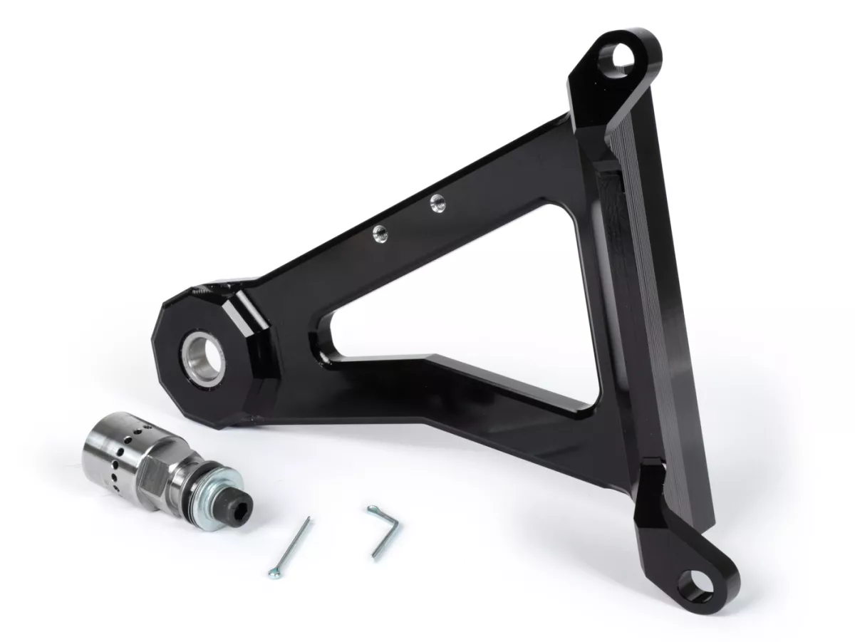 Forcellone -HEIKOTUNING- Brace V2 - nero - Piaggio 125-180 ccm 2 tempi - Gilera Runner FX/FXR 125-180, Italjet Dragster 125-180, Piaggio SKR125, SKR150, TPH125, Skipper125, Skipper150, Hexagon LX/LXT 125-180 AC/LC