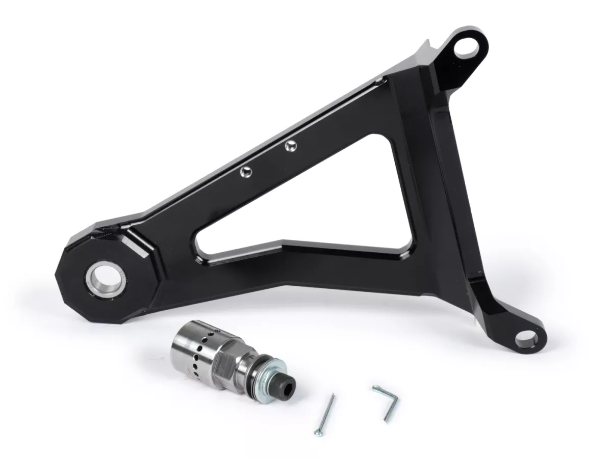 Forcellone -HEIKOTUNING- Brace V2 - nero - Piaggio 125-180 ccm 2 tempi - Gilera Runner FX/FXR 125-180, Italjet Dragster 125-180, Piaggio SKR125, SKR150, TPH125, Skipper125, Skipper150, Hexagon LX/LXT 125-180 AC/LC