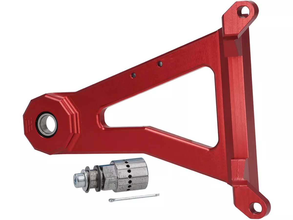 Forcellone -HEIKOTUNING- Brace V2 - rosso - Piaggio 125-180 ccm 2 tempi - Gilera Runner FX/FXR 125-180, Italjet Dragster 125-180, Piaggio SKR125, SKR150, TPH125, Skipper125, Skipper150, Hexagon LX/LXT 125-180 AC/LC