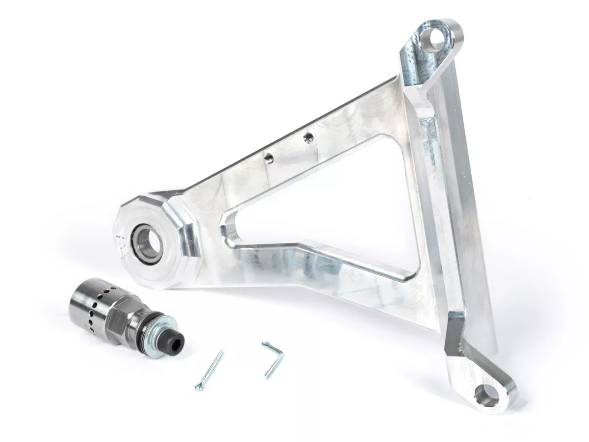 Swing arm brace -HEIKOTUNING- Brace V2 - silver - Piaggio 125-180 cc 2-stroke AC/LC