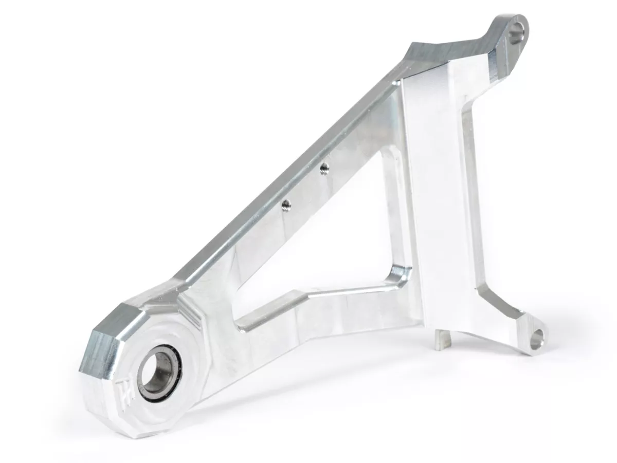 Swing arm brace -HEIKOTUNING- Brace V2 - silver - Piaggio 125-180 cc 2-stroke AC/LC