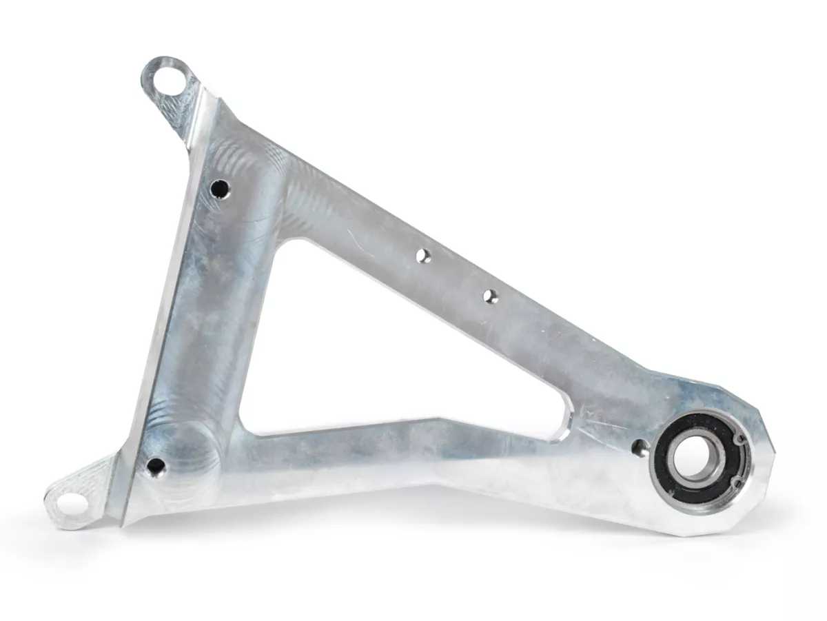 Swing arm brace -HEIKOTUNING- Brace V2 - silver - Piaggio 125-180 cc 2-stroke AC/LC