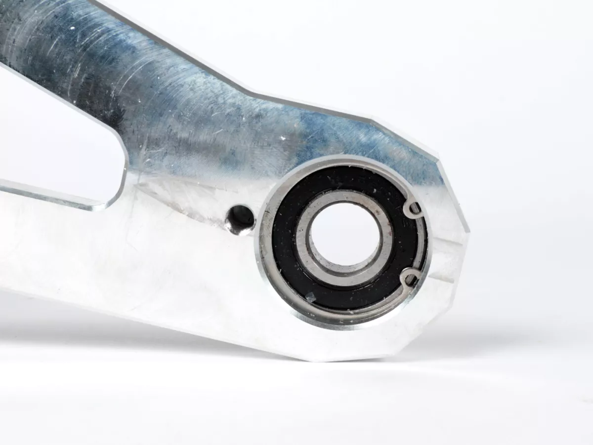 Swing arm brace -HEIKOTUNING- Brace V2 - silver - Piaggio 125-180 cc 2-stroke AC/LC
