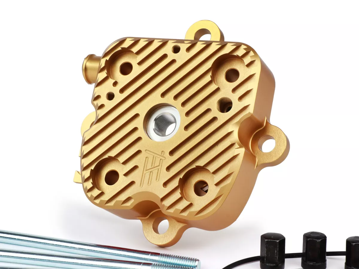 Cylinder head set V2.1 race -HEIKOTUNING- gold - Piaggio 125-180 cc 2-stroke LC