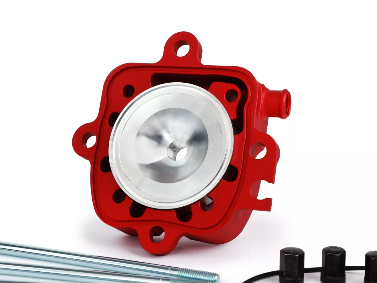 Cylinder head set V2.1 race -HEIKOTUNING- red - Piaggio 125-180 cc 2-stroke LC