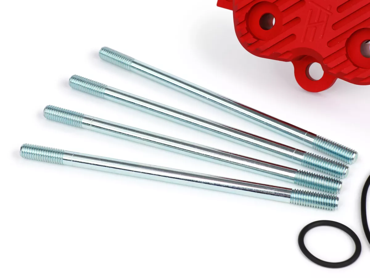Cylinder head set V2.1 race -HEIKOTUNING- red - Piaggio 125-180 cc 2-stroke LC