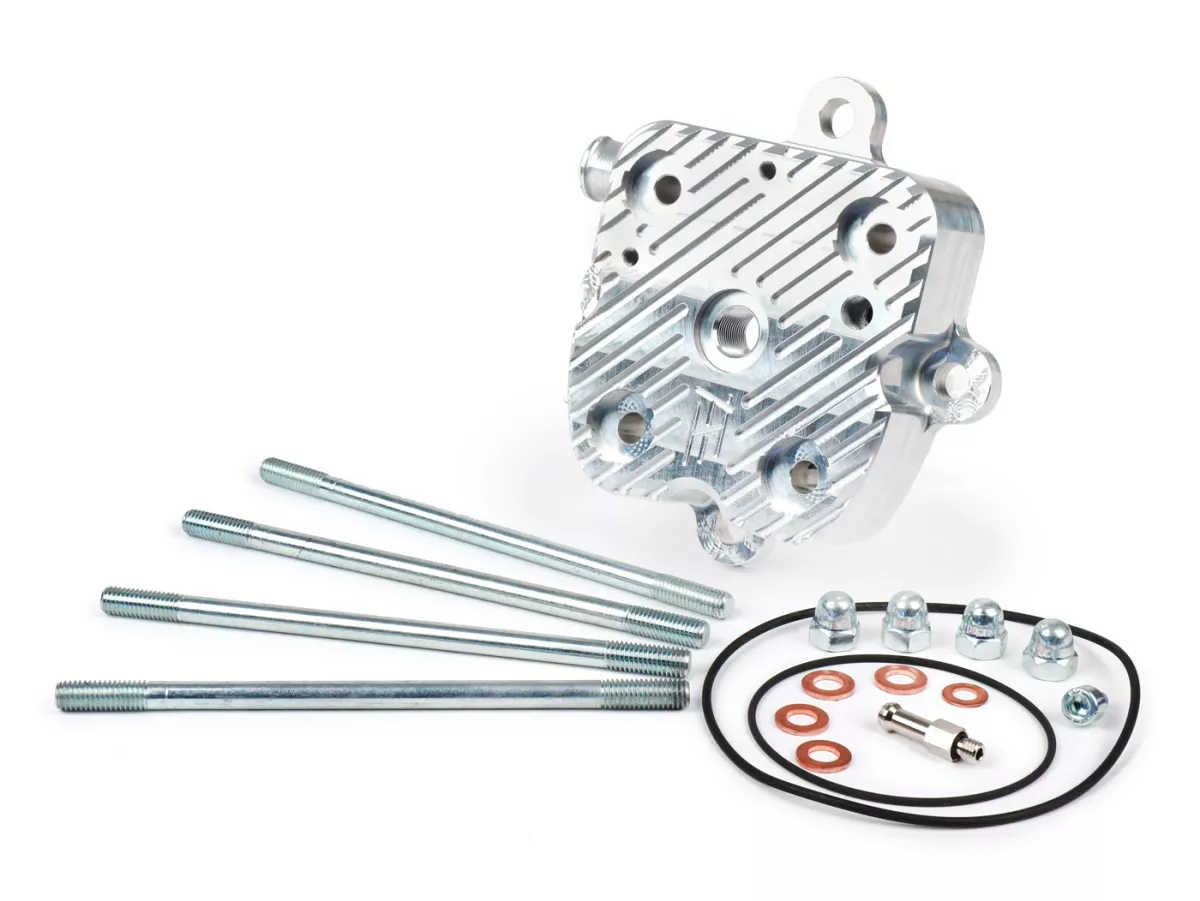 Cylinder head set V2.1 race -HEIKOTUNING- silver - Piaggio 125-180 cc 2-stroke LC