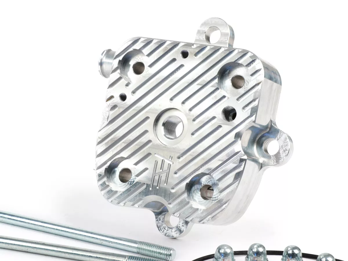 Cylinder head set V2.1 race -HEIKOTUNING- silver - Piaggio 125-180 cc 2-stroke LC