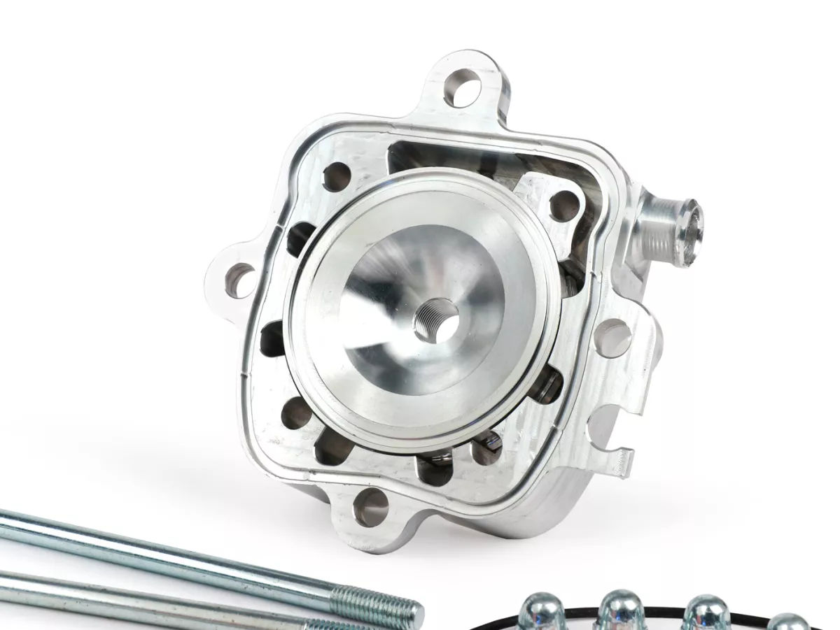 Cylinder head set V2.1 race -HEIKOTUNING- silver - Piaggio 125-180 cc 2-stroke LC
