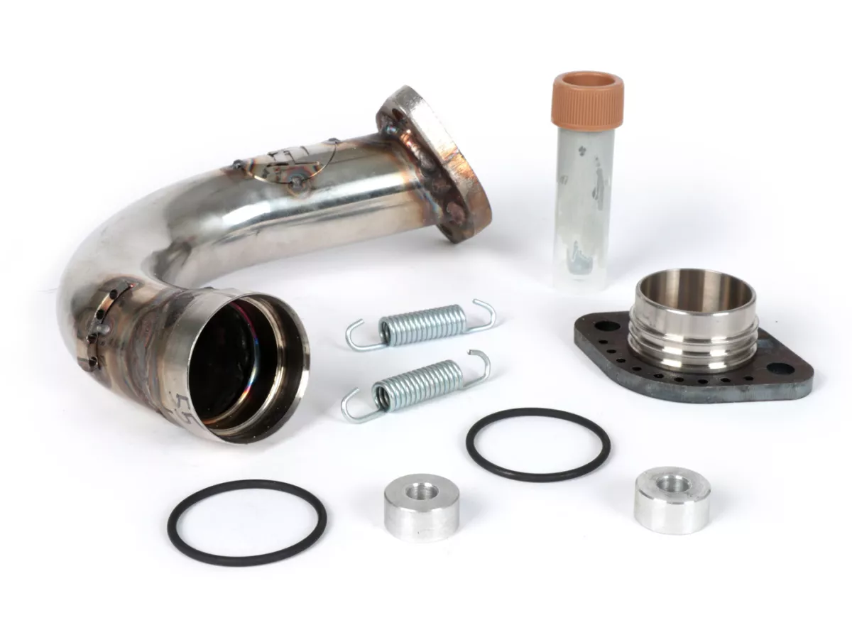 Exhaust manifold -HEIKOTUNING- Piaggio 125-180cc 2-stroke - stainless steel