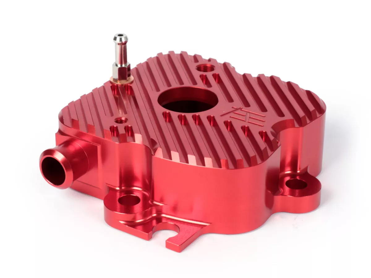 Outer cylinder head V1.1 -HEIKOTUNING- red - 45° - Piaggio 125-180 cc 2-stroke LC