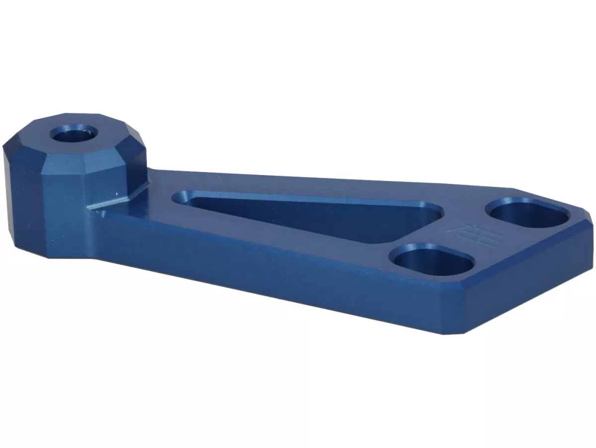 Mounting bracket PM 59 X -HEIKOTUNING- Brace V1, V2, PM TSAB - blue - Piaggio 125-180 cc 2-stroke AC/LC