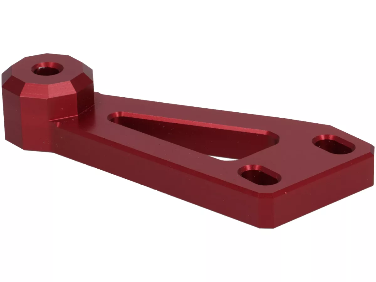 Mounting bracket PM 59 X -HEIKOTUNING- Brace V1, V2, PM TSAB - red - Piaggio 125-180 cc 2-stroke AC/LC