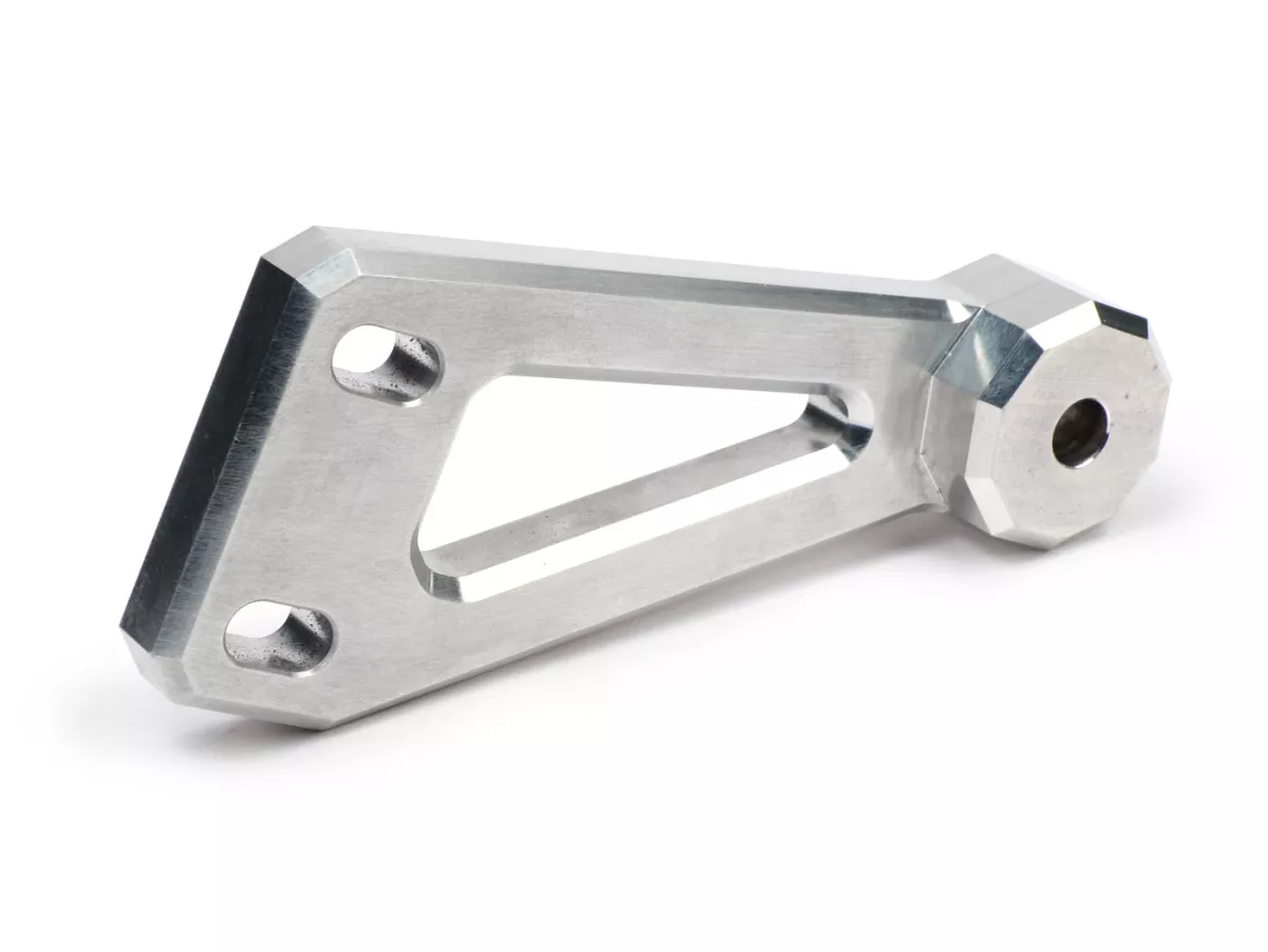 Mounting bracket PM 59 X -HEIKOTUNING- Brace V1, V2, PM TSAB - silver - Piaggio 125-180 cc 2-stroke AC/LC