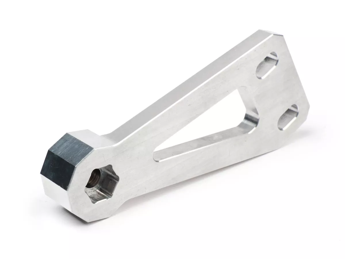 Mounting bracket PM 59 X -HEIKOTUNING- Brace V1, V2, PM TSAB - silver - Piaggio 125-180 cc 2-stroke AC/LC