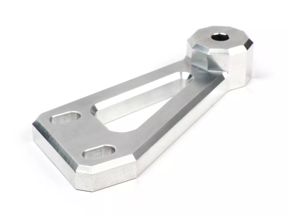 Mounting bracket PM 59 X -HEIKOTUNING- Brace V1, V2, PM TSAB - silver - Piaggio 125-180 cc 2-stroke AC/LC