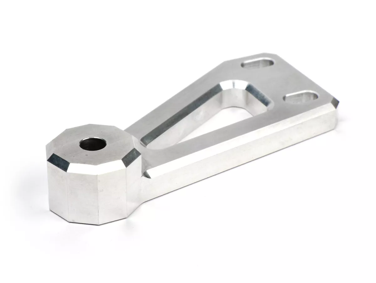 Mounting bracket PM 59 X -HEIKOTUNING- Brace V1, V2, PM TSAB - silver - Piaggio 125-180 cc 2-stroke AC/LC